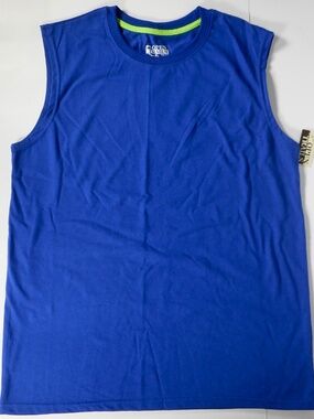 NWT Open Trails Mens Royal Blue M L Sleeveless Muscle Tshirt Sleeveless